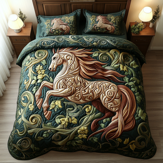 Stallion Spirit 3-Piece Quilted Bedding Set NCU0DK3424