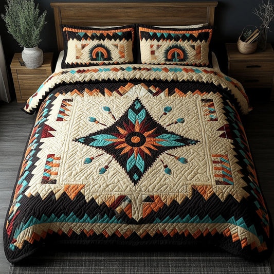 Stallion Starburst 3-Piece Quilted Bedding Set NCU0PT3913