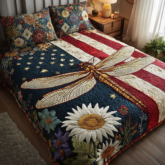 Star-Spangled Flight 3-Piece Quilted Bedding Set NCU0PT7674