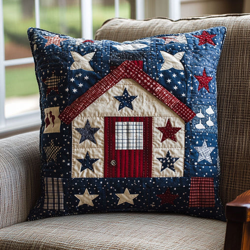 Star-Spangled Homes Quilted Pillow Case NCU0PT7707