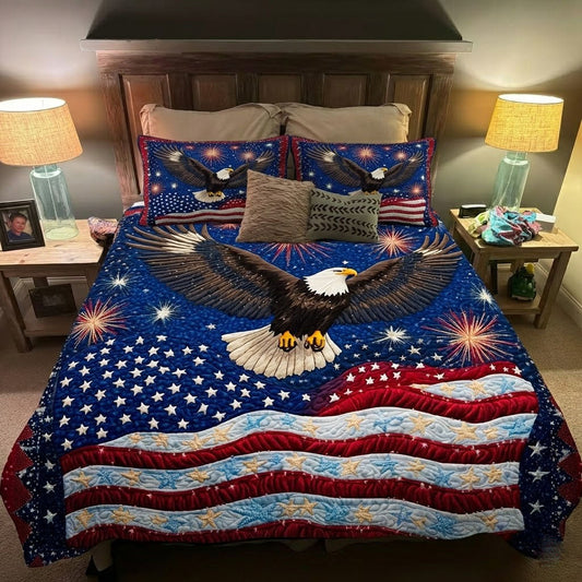 Star Banner 3-Piece Quilted Bedding Set NCU0DK12004