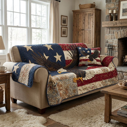 Star Banner Quilted Sofa Cover NCU0DK12193