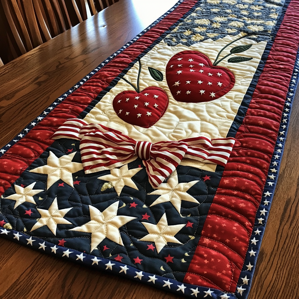Star Bloom Quilted Table Runner NCU0DK8509