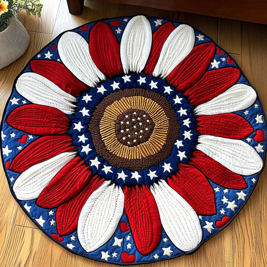 Star Center Bloom Quilted Round Mat NCU0NT6617