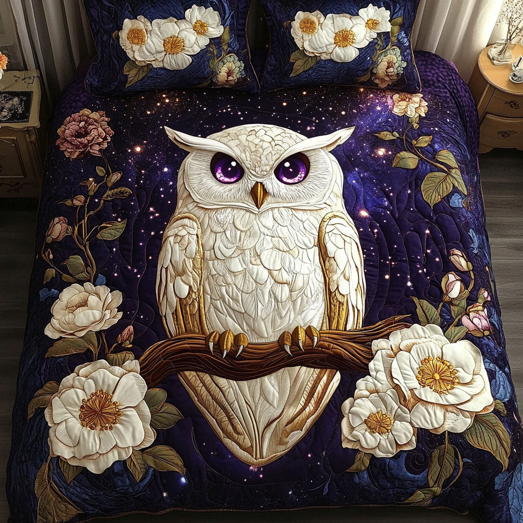 Star Owl 3-Piece Quilted Bedding Set NCU0NT3368