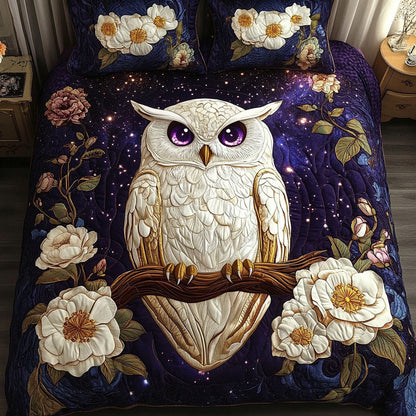 Star Owl 3-Piece Quilted Bedding Set NCU0NT3368