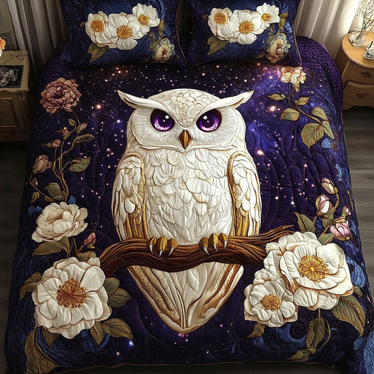 Star Owl 3-Piece Quilted Bedding Set NCU0NT3368