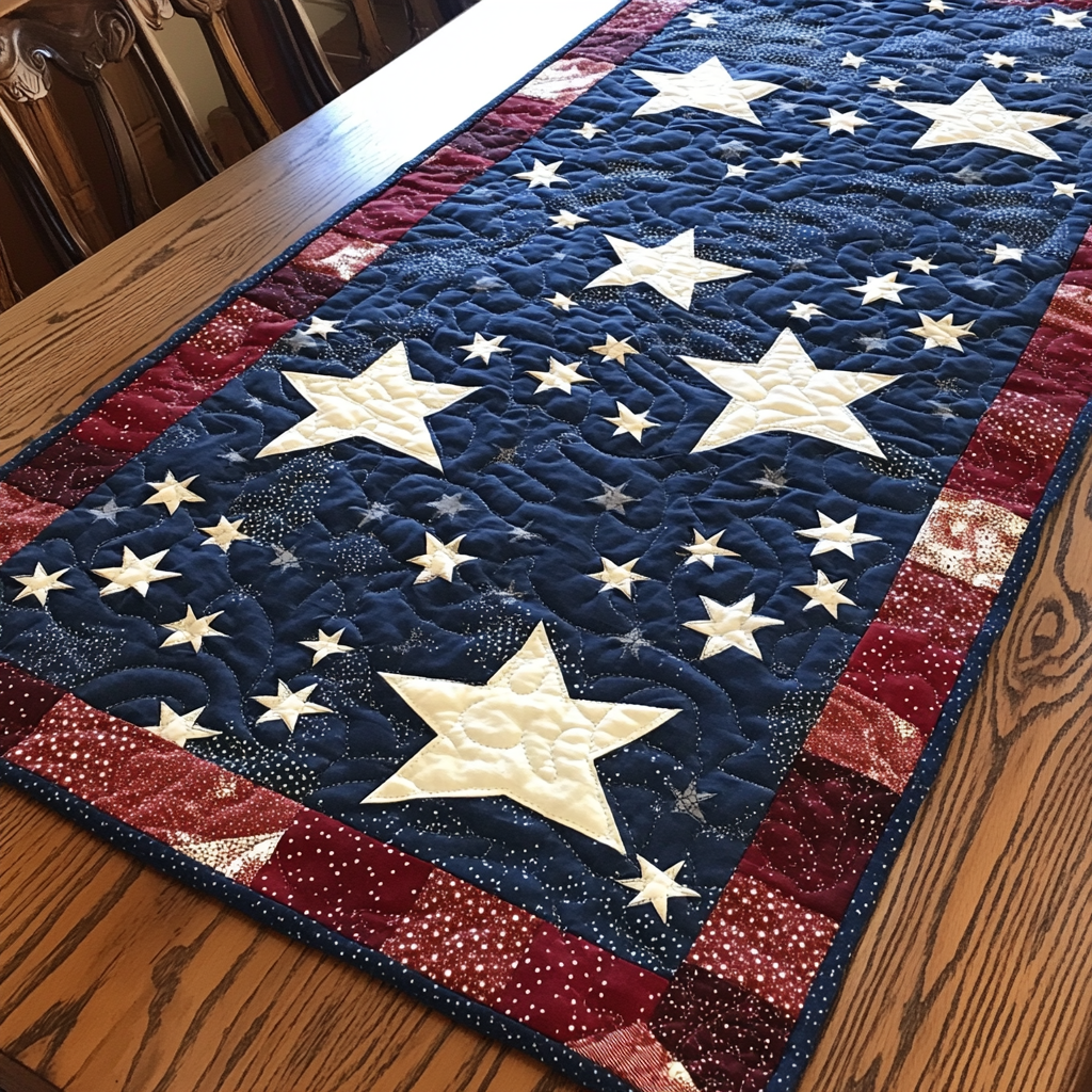 Star Path Quilted Table Runner NCU0DK8511