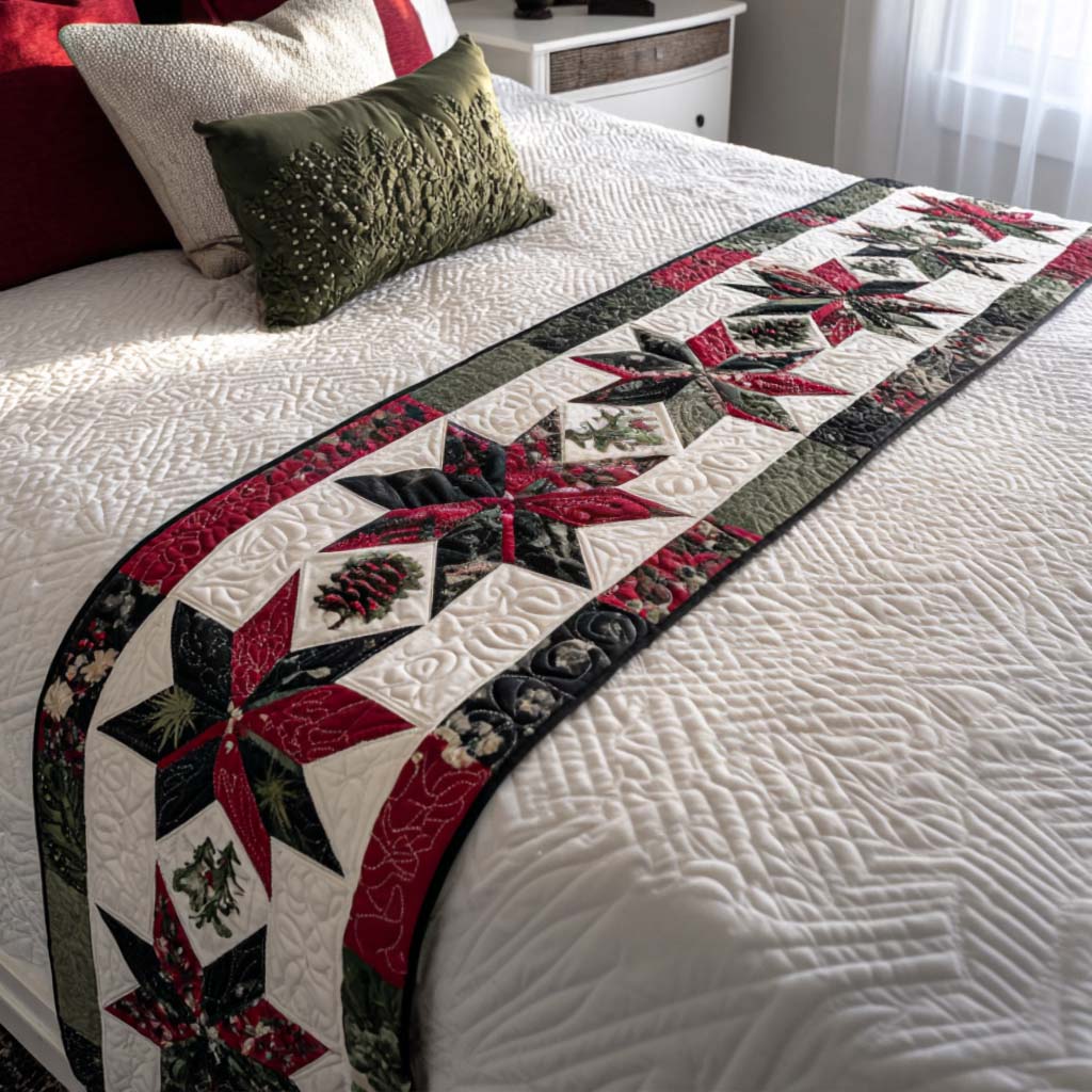 Star Shine Quilted Bed Runner NCU0NT9607