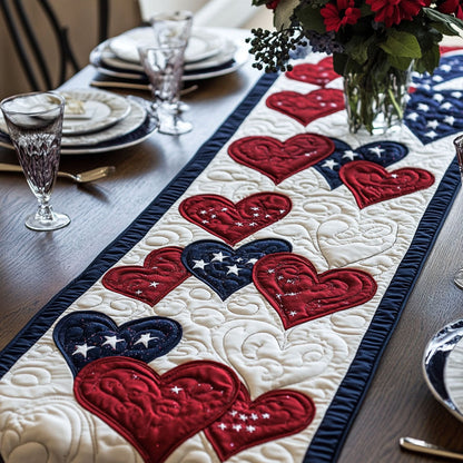 Star Spangled Bloom Quilted Table Runner NCU0NT7427