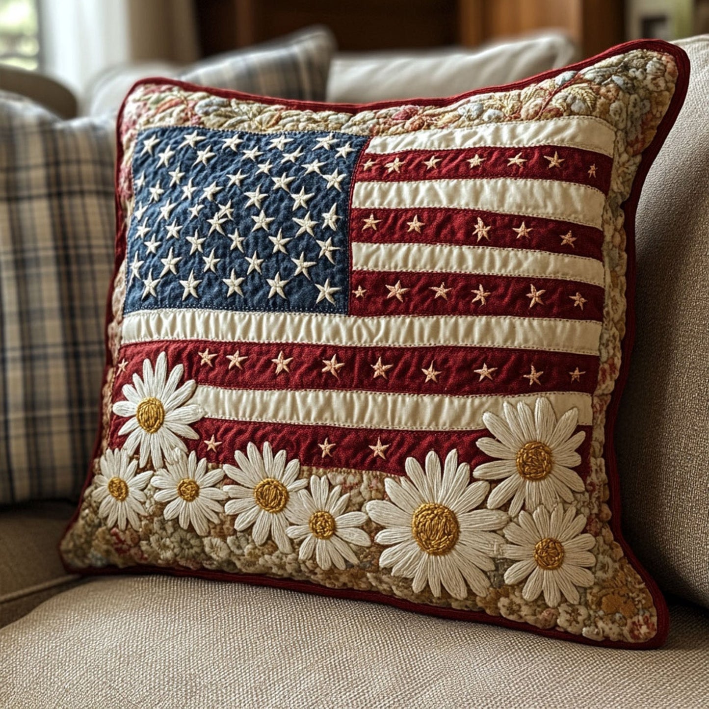 Star Spangled Garden Quilted Pillow Case NCU0PT5256