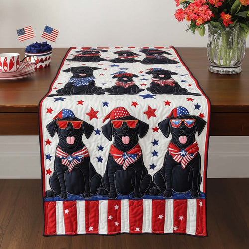 Star Spangled Labs Quilted Table Runner NCU0NT8176