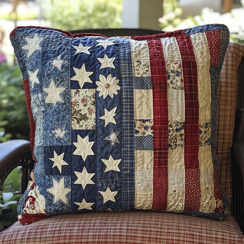 Star Spangled Quilted Pillow Case NCU0PT7706