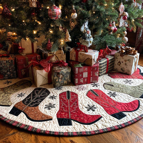 Star Spurs Christmas Quilted Tree Skirt NCU0NT11214