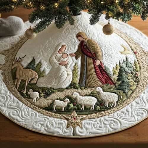Star of Bethlehem Christmas Quilted Tree Skirt NCU0PT10615