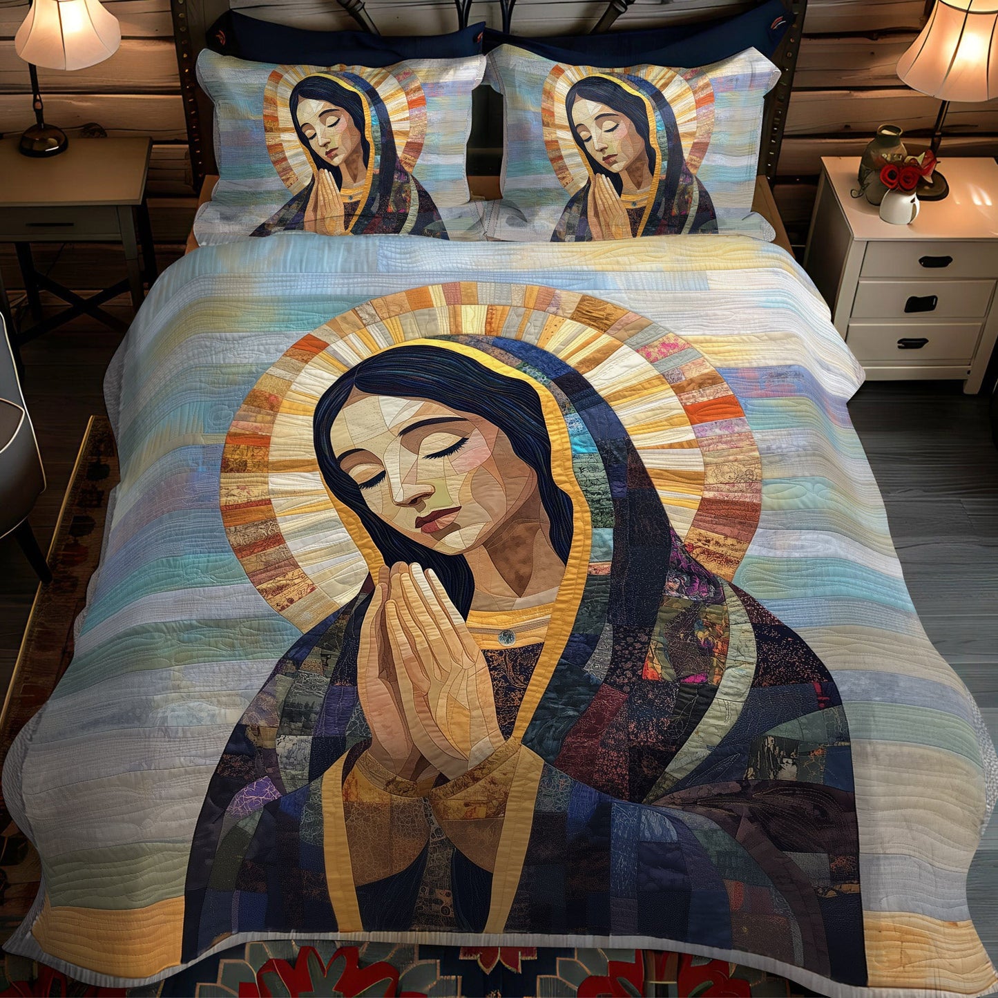 Star of Devotion 3-Piece Quilted Bedding Set NCU0PT2531