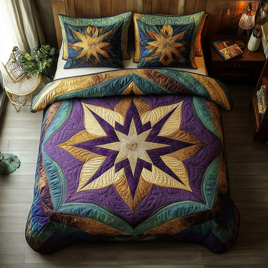 Star of Rebirth 3-Piece Quilted Bedding Set NCU0PT6848