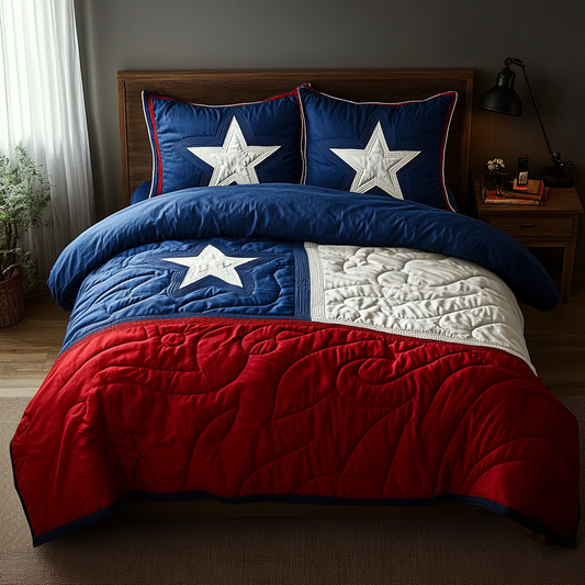 Star of Texas 3-Piece Quilted Bedding Set NCU0DV4941