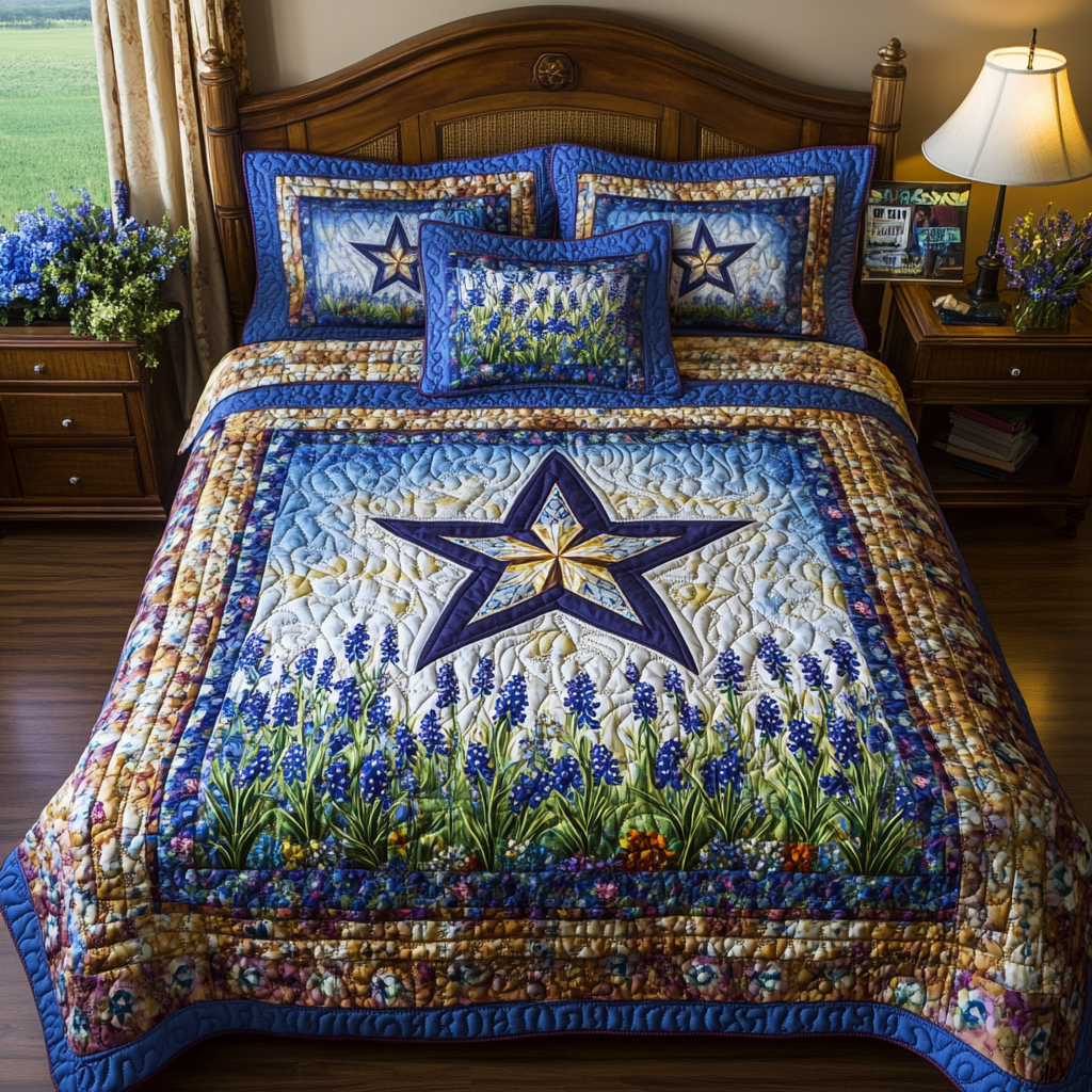 Lone Star Quilted Bedding Set NCU0VT147