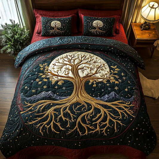 Starbound Tree 3-Piece Quilted Bedding Set NCU0DV6011