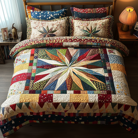 Starburst Bliss 3-Piece Quilted Bedding Set NCU0VH3696