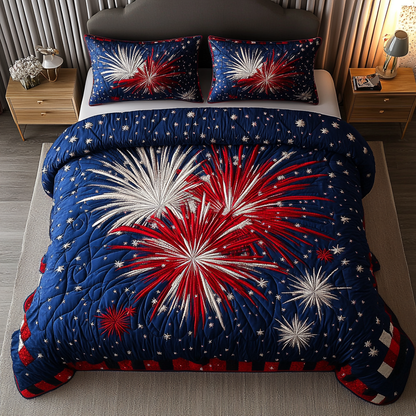 Starburst Glow 3-Piece Quilted Bedding Set NCU0DK8490