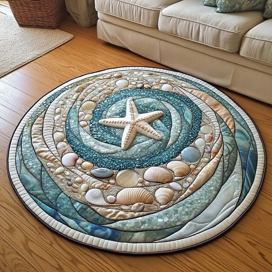 Starfish Charm Quilted Round Mat NCU0NT7474