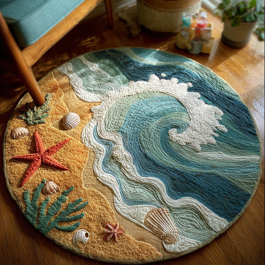 Starfish Dream Quilted Round Mat NCU0DK10104