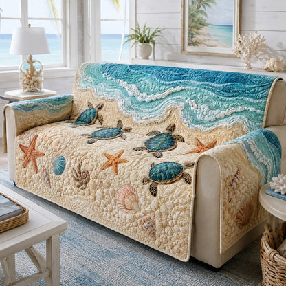 Starfish Sand Voyagers Quilted Sofa Cover NCU0VL3932