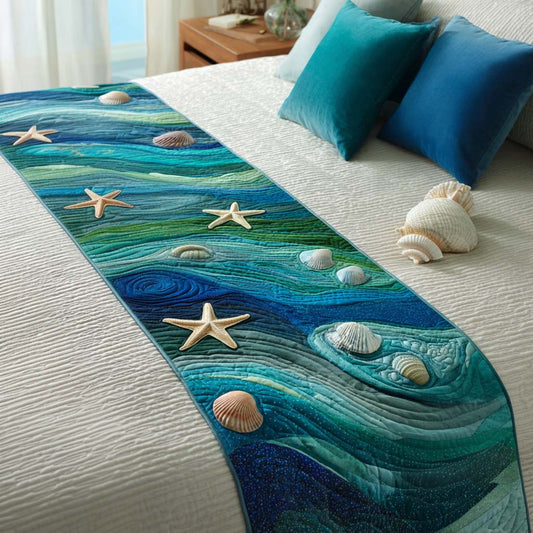 Starfish Shore Quilted Bed Runner NCU0NT9953