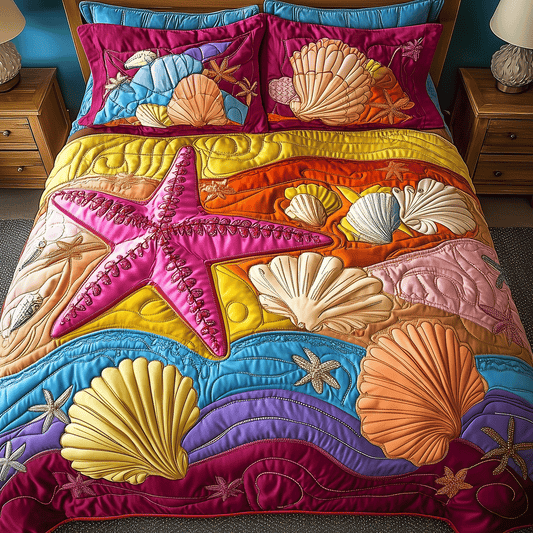 Starfish Shore Quilted Bedding Set NCU0TH2633