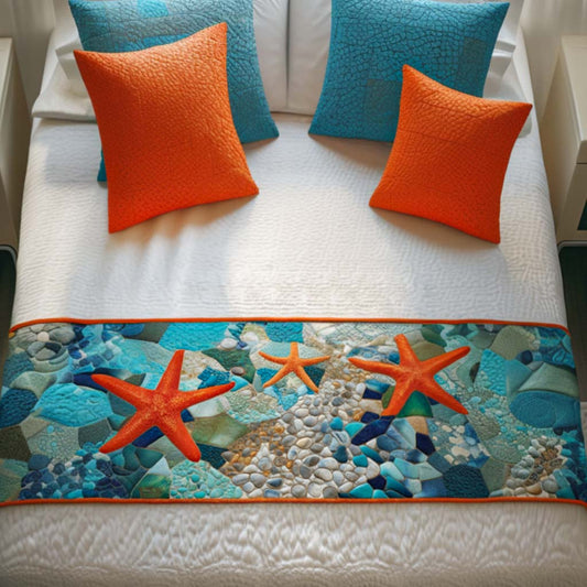 Starfish Trio Quilted Bed Runner NCU0NT9954