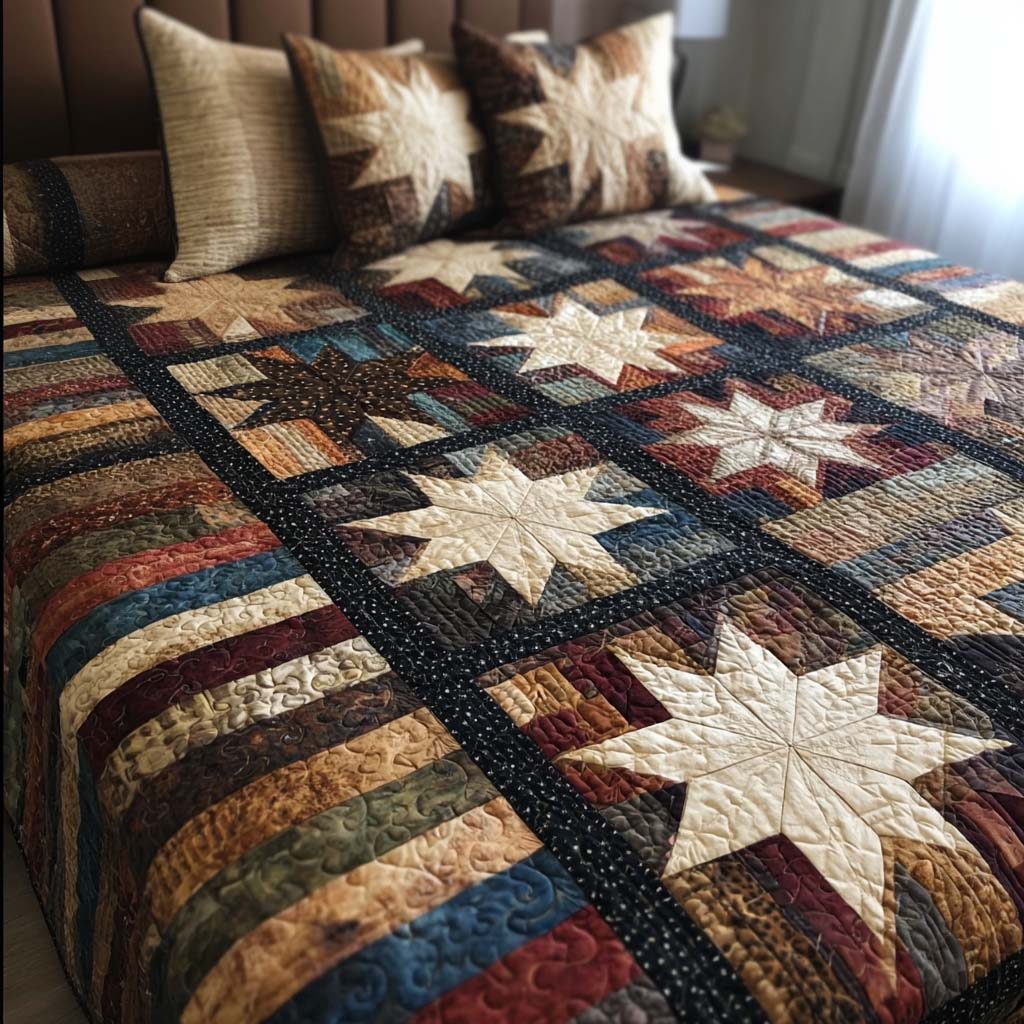 Starland Roots 3-Piece Quilted Bedding Set NCU0NT11431