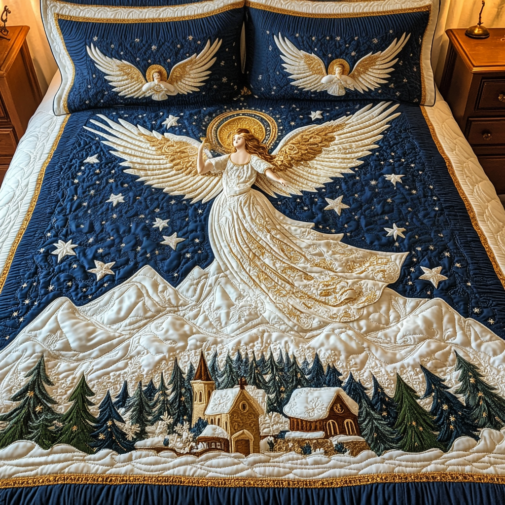 Starlight Angel 3-Piece Quilted Bedding Set NCU0VH1048