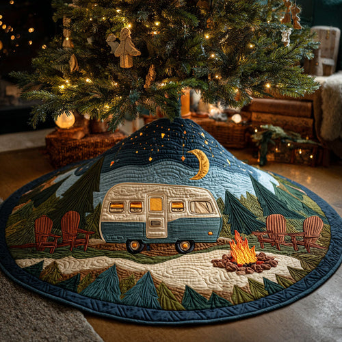 Starlight Camper Christmas Quilted Tree Skirt NCU0TV1336