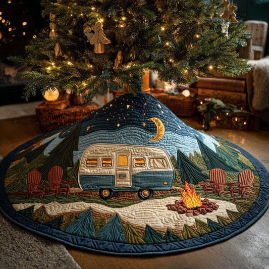 Starlight Camper Christmas Quilted Tree Skirt NCU0TV1336