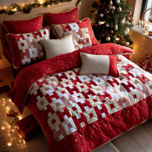 Starlight Ho Ho Ho 3-Piece Quilted Bedding Set NCU0XD559