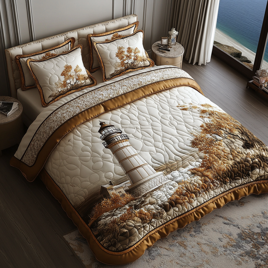 Starlight Lighthouse 3-Piece Quilted Bedding Set NCU0DV4598