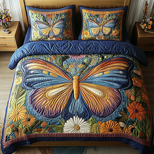 Starlight Meadow 3-Piece Quilted Bedding Set NCU0VL1141