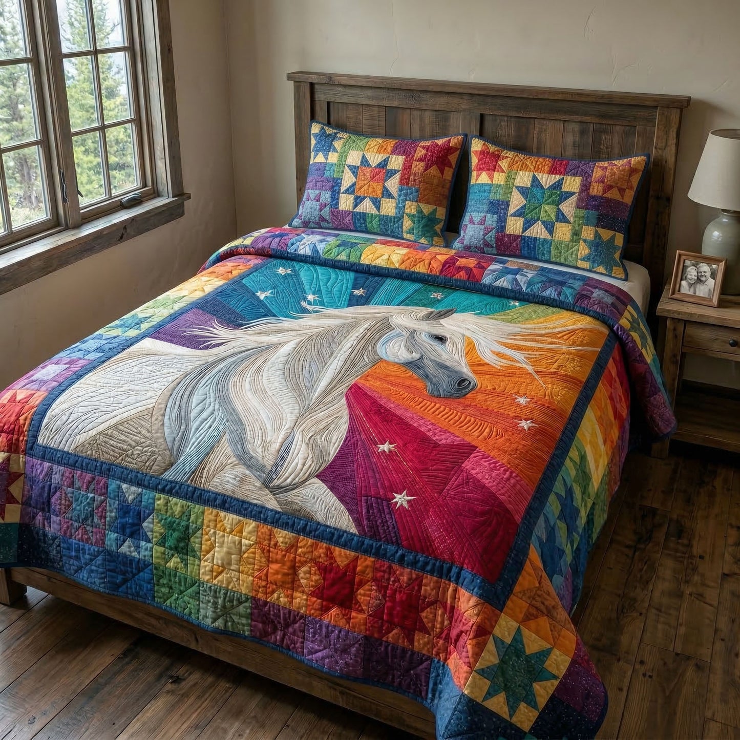 Starlight Stallion 3-Piece Quilted Bedding Set NCU0NT12529