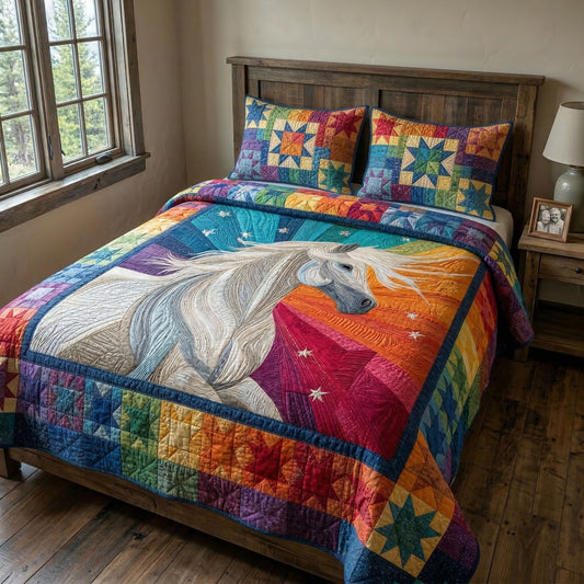 Starlight Stallion 3-Piece Quilted Bedding Set NCU0NT12529