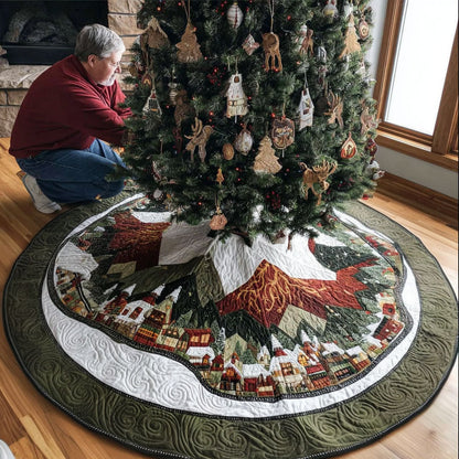 Starlight Village Christmas Quilted Tree Skirt NCU0PT10285