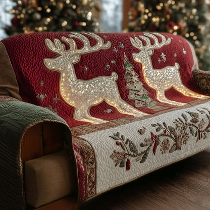 Starlight Winter Scene Quilted Sofa Cover NCU0PT10564