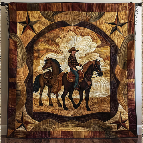 Starlit Stampede Quilted Blanket NCU0DK333