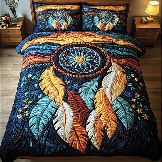 Starlit Catcher 3-Piece Quilted Bedding Set NCU0DK4413