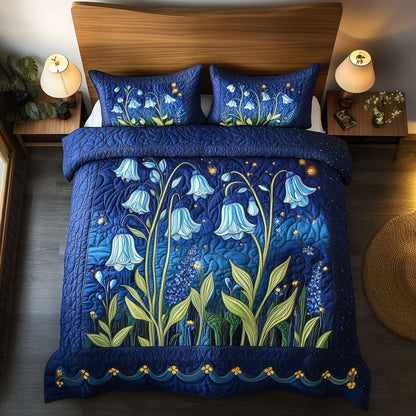 Starlit Flowers 3-Piece Quilted Bedding Set NCU0PT6446