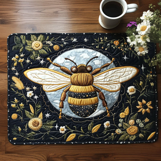 Starlit Garden Bee Quilted Placemat NCU0NT4376