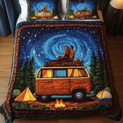 Starlit Love 3-Piece Quilted Bedding Set NCU0NT2634