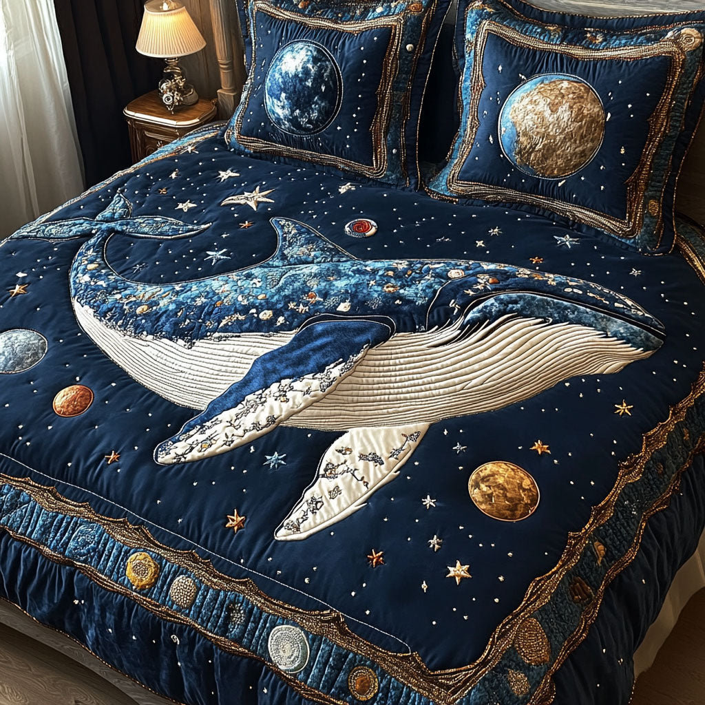 Starlit Ocean Symphony 3-Piece Quilted Bedding Set NCU0PT3766