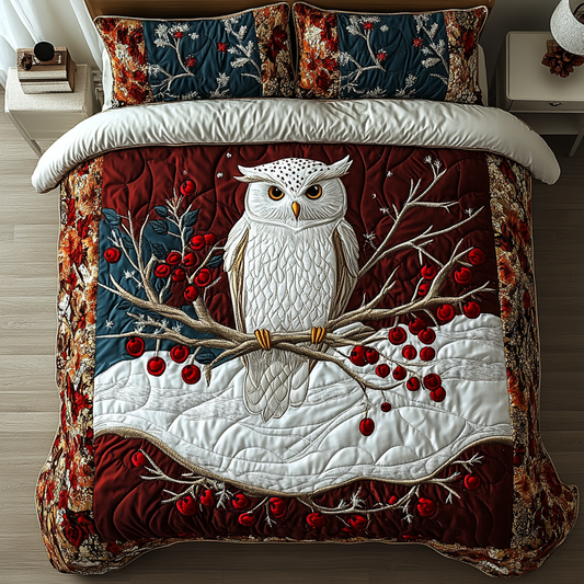 Starlit Owl 3-Piece Quilted Bedding Set NCU0DK10480